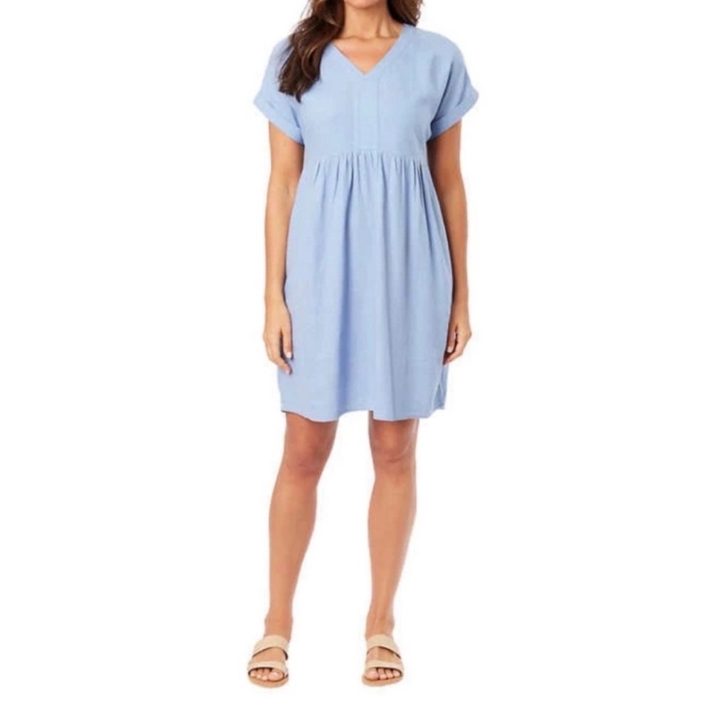 Light Blue V-Neck Dress